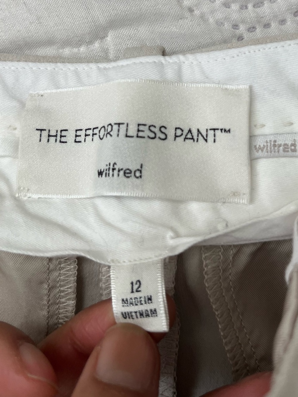 Wilfred Aritzia The Effortless Pant Size 12 Light Birch Wide Leg Trousers - Picture 10 of 15